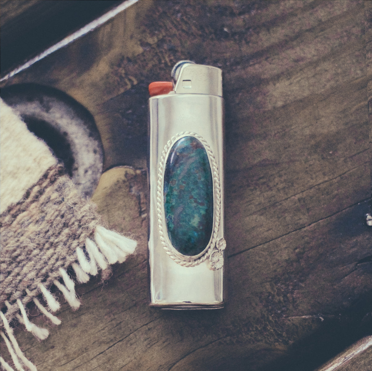 Sterling Silver Lighter Case: Sunrise – Drifter Incense